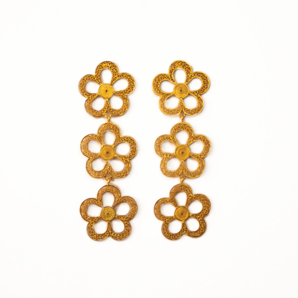 Flores Grandes Aretes